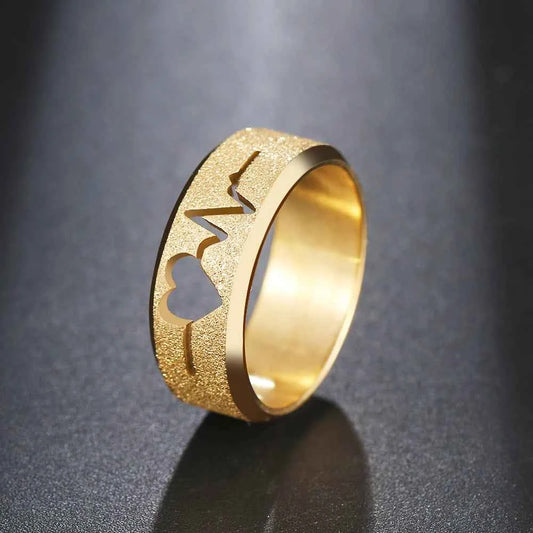 CACANA ECG Design Ring in 316L Stainless Steel