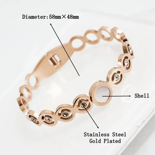 Luxury Cubic Zirconia Cuff Bracelet with AAA+ Crystal Design