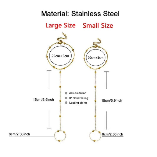 MinaMaMa Simple Stainless Steel Barefoot Anklets for Stylish Comfort