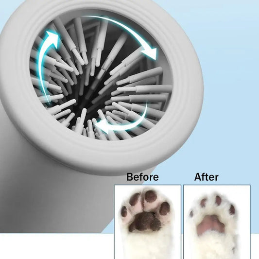 Portable Dog Paw Washer and Massager - USB Rechargeable Pet Cleaner for Small to Medium Dogs and Cats
