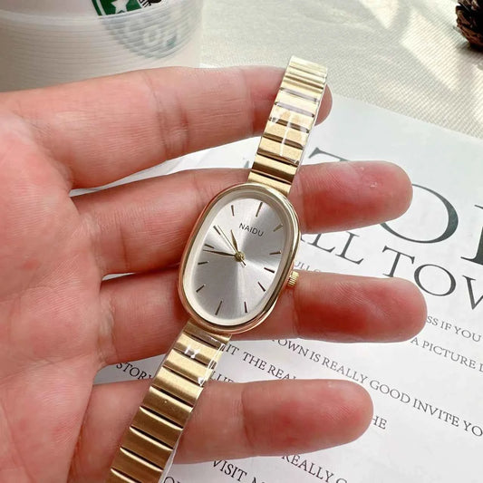 Women Luxury Quartz Watch - Oval Shaped Luxury Design