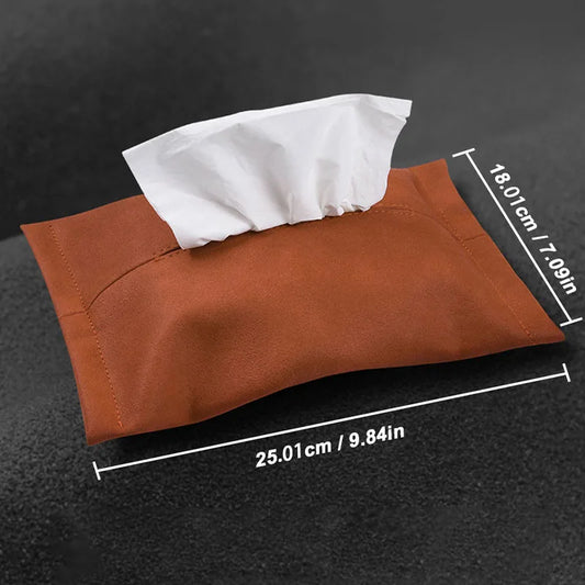 SEAMETAL Car Tissue Storage Bag Interior Auto Paper Towels Bag Hanging Seat Back Organizer Anti Scratch Tissue Container Goods