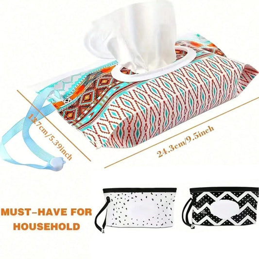 Reusable Baby Wipe Case - Travel Tissue Holder and Wet Wipes Storage Bag