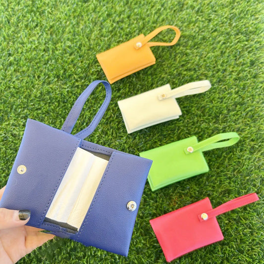 Pocket Tissue Bag Reusable Tissue Travel Pouch Tissue Storage Bag Paper Pu Leather Case Sanitary Bags For Bathroom Small Items