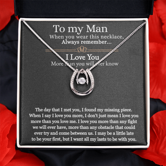 Lucky In Love Necklace for Husband - Perfect Gift for Your Man