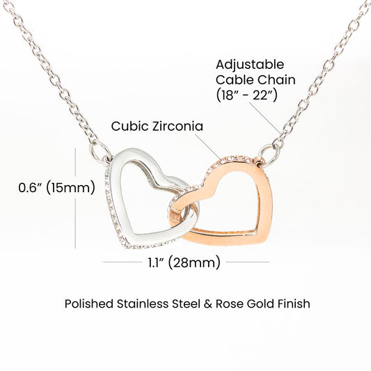 Interlocking Hearts Zodiac Necklace for Daughter
