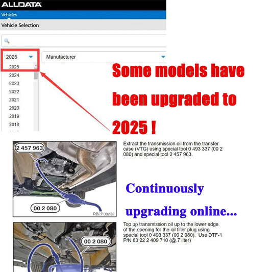 2025 Online Account for Alldata Auto-data Newest Car Repair Software for Auto Data All Data Hay-nes PRO Support Mobile/PC Login