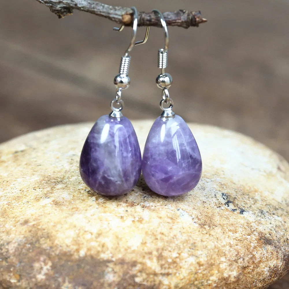 Natural Stone Earrings for Women Fancy Drop Earring Elegant Dangle Earrings Bold Jewelry Dropship Gifts