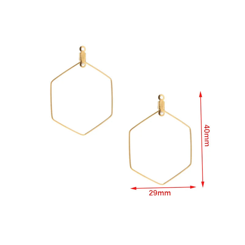 10pcs Gold Stainless Steel Earrings Beading Hoop Earring Finding Hoop for Jewelry Making DIY Crafts Art Creation