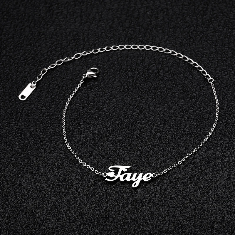 Custom Name Anklets For Women Stainless Steel Customized Ankle Bracelet On The Leg Jewelry Female Personalized Foot Chain Gift