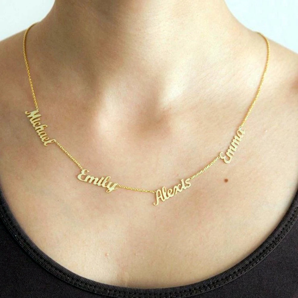Custom Family Member Name Necklace - Personalized Stainless Steel Choker for Mom Gifts - Handmade Nameplate Pendant - Unique Keepsake for Pet Lovers and USB Rechargeable Dog Paw Cleaner