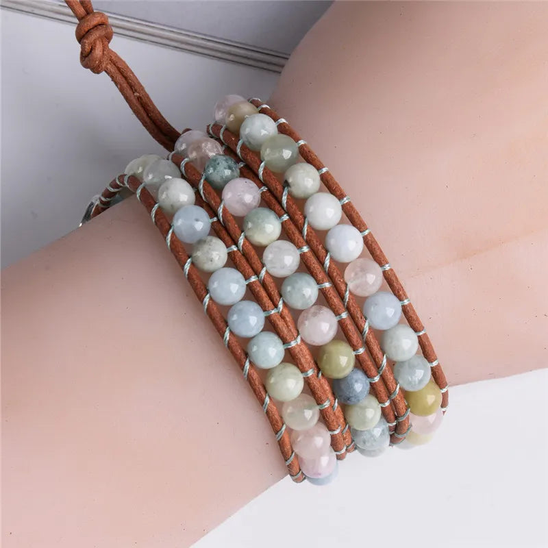 Exclusive Hign End Leather Bracelets 3 Strands Wrap Bracelets Woven Multilayer Boho Bracelet Handmade Jewelry Dropshipping