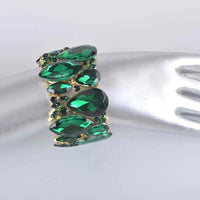 Elegant Marquise Crystal Cuff Bracelets for Girls – Elevate Your Style green