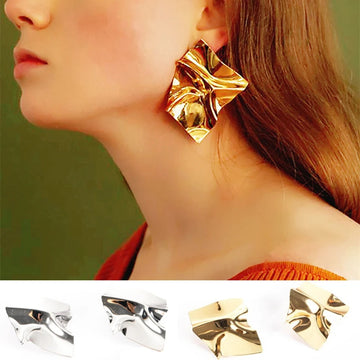 Punk Metal Stud Earrings Big Geometric Earrings For Women Bold Statement Earrings 2023 Modern Art Party Jewelry Punk Earing