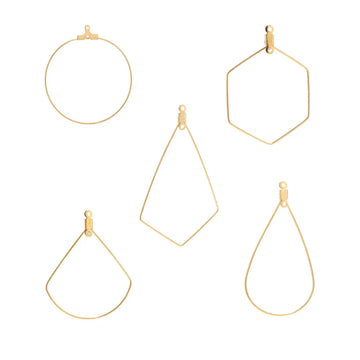 10pcs Gold Stainless Steel Earrings Beading Hoop Earring Finding Hoop for Jewelry Making DIY Crafts Art Creation