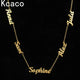Custom Multiple Personalized Name Necklaces Jewelry Chain Pendant Name Gold Color Necklace for Women Men Stainless Steel Gifts Silver