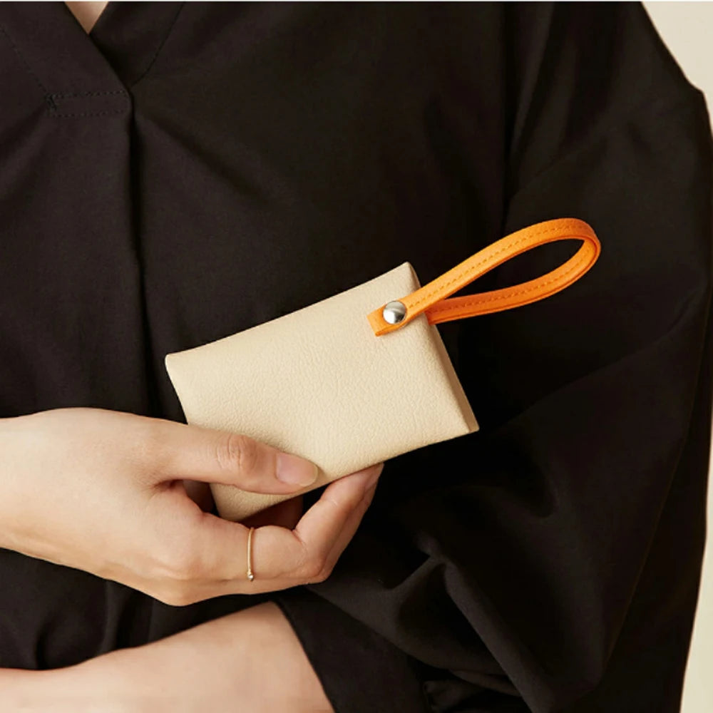Pocket Tissue Bag Reusable Tissue Travel Pouch Tissue Storage Bag Paper Pu Leather Case Sanitary Bags For Bathroom Small Items