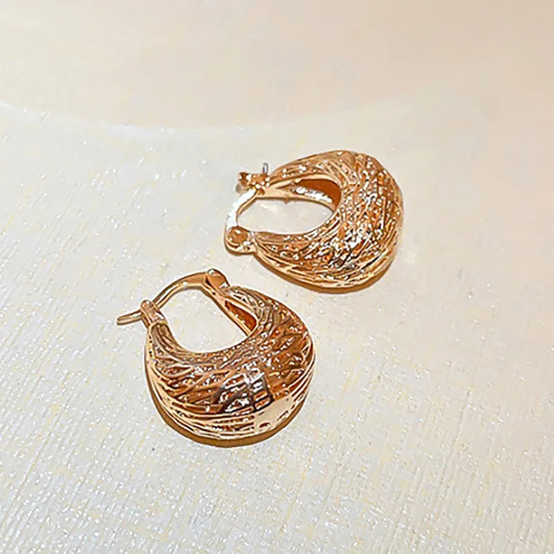 Fashion Korean Design Hoop Earrings for Women Girls Accessories Daily Wear Chic Jewelry e1253