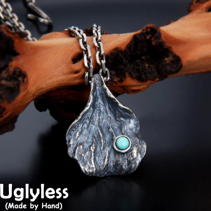 Uglyless Irregular Thai Silver Jewelry Sets Cool Women Meteorite Surface Impressive Rings Pendants Necklaces 925 Silver NO Chain