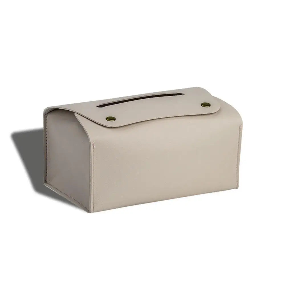 Tissue Bag PU Leather Napkin Holder Papers Box Home Office Living Room Container Waterproof Dustproof Storage Table Decoration