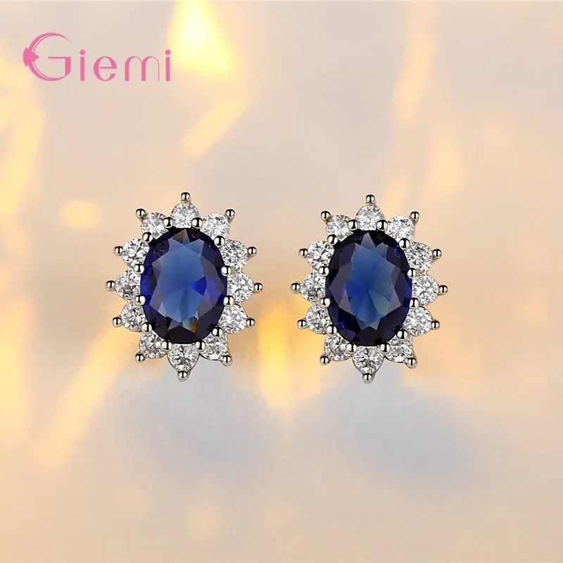 925 Sterling Silver 2023 New Arrival Colorful Inlaid Wedding Engagement Present Rings Earrings Necklace Jewelry Coordinates