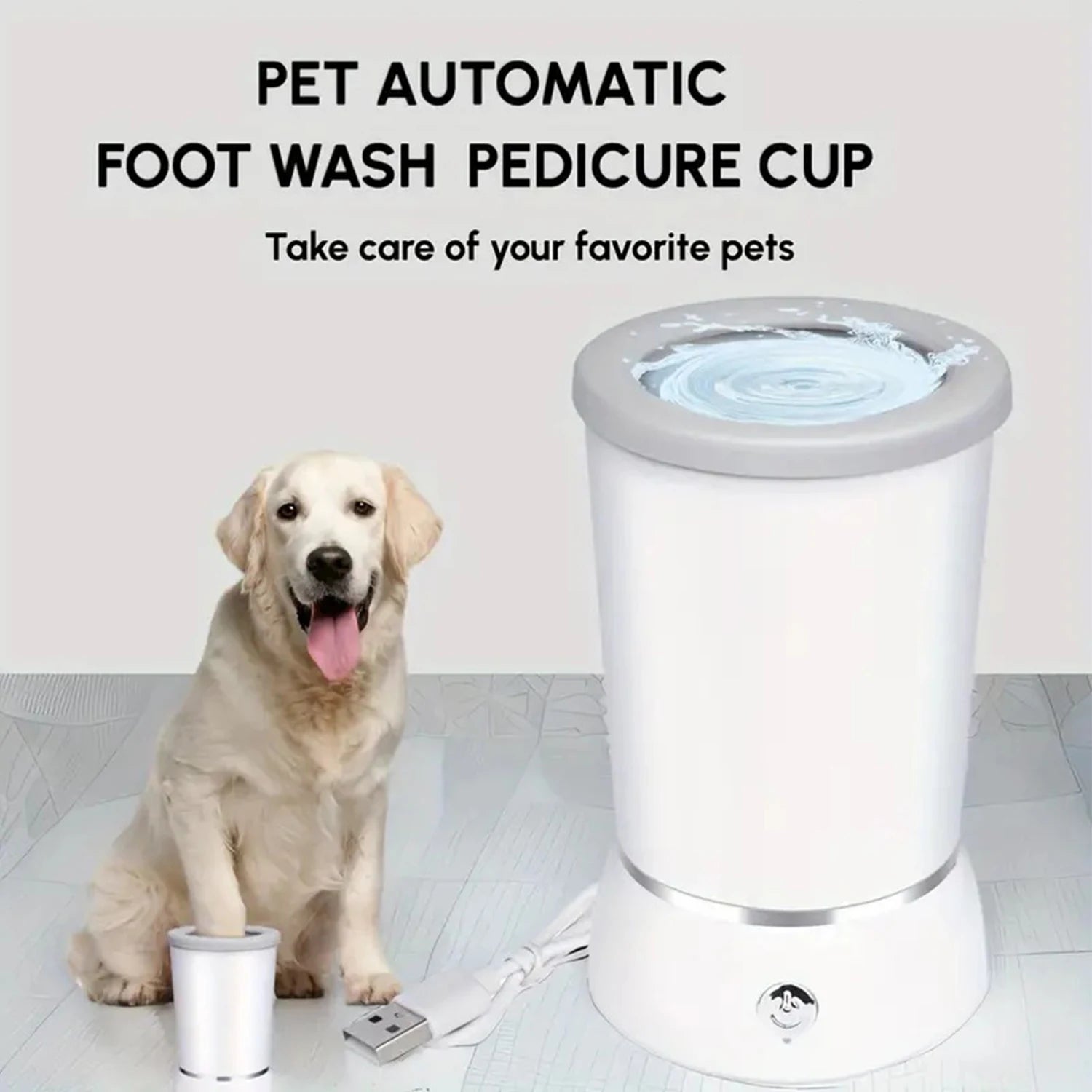 Usb Rechargeable Dog Paw Cleaner - Detachable Automatic Pet Claw Cleaner and Massager with Silicone Bristles Dog Paw Cleaner