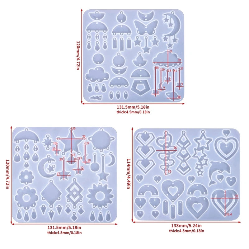 Jewelry Making Mold for Pendants Beautiful Jewelry Silicone Mold for Jewelry Designers and DIY Enthusiasts R3MC