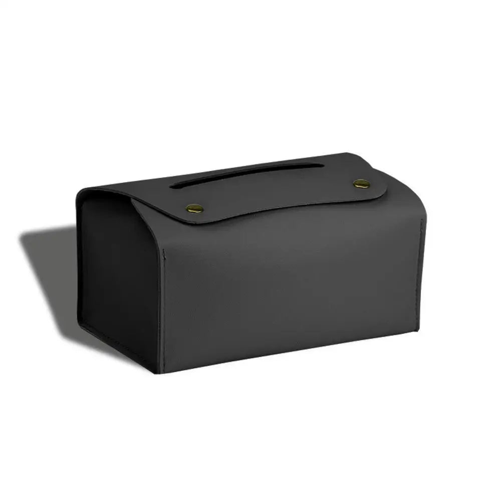 Tissue Bag PU Leather Napkin Holder Papers Box Home Office Living Room Container Waterproof Dustproof Storage Table Decoration