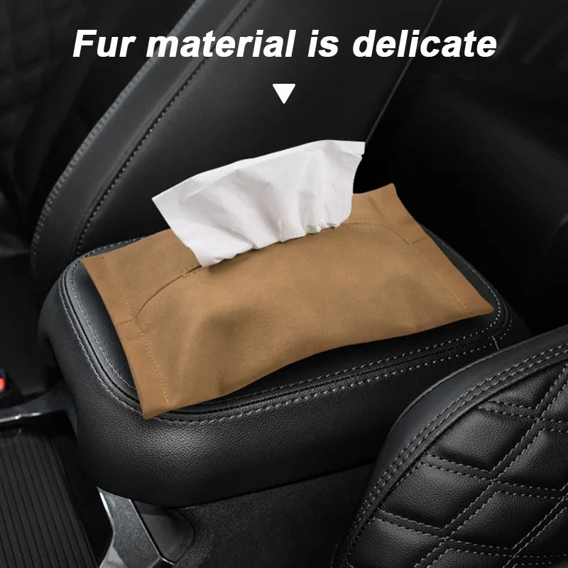 SEAMETAL Car Tissue Storage Bag Interior Auto Paper Towels Bag Hanging Seat Back Organizer Anti Scratch Tissue Container Goods