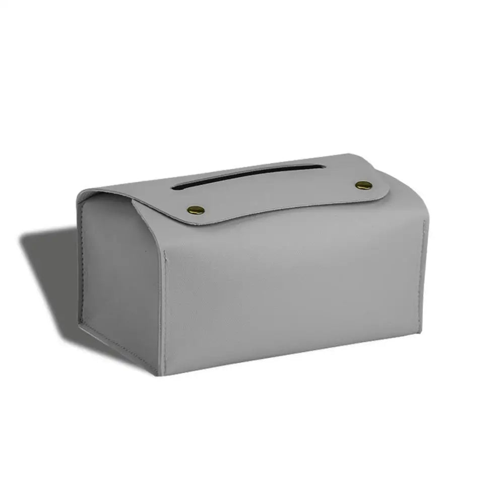 Tissue Bag PU Leather Napkin Holder Papers Box Home Office Living Room Container Waterproof Dustproof Storage Table Decoration