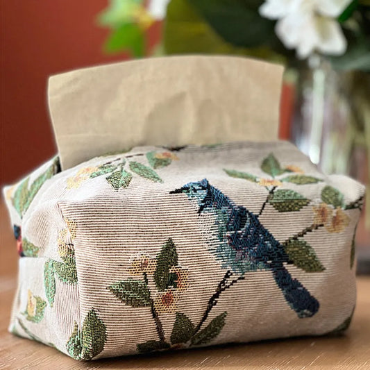 Tissue Box European Vintage Style Living Room Table Storage Bag Jacquard Drawn Paper Bag Household Desktop Paper Drawn Bag