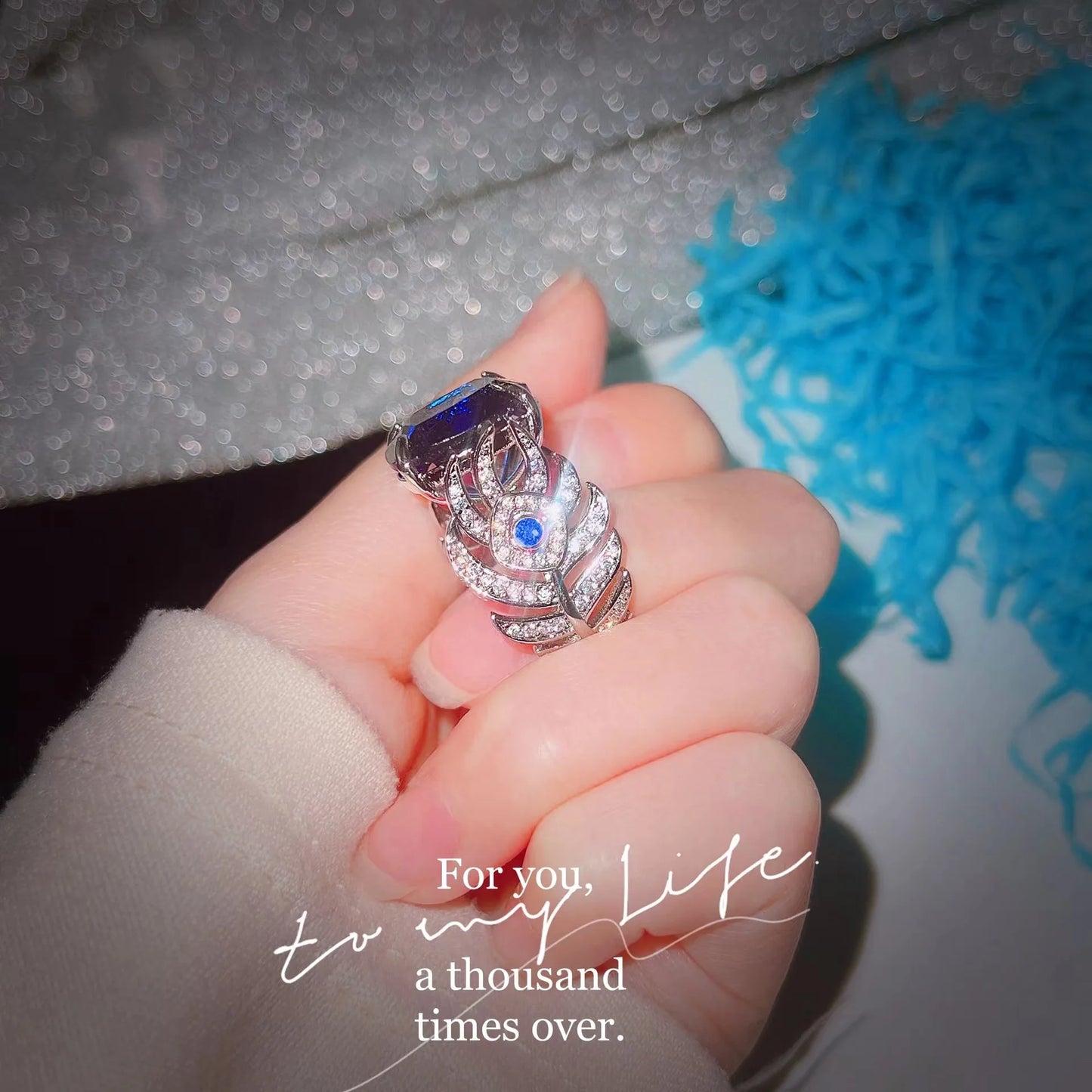 Luxury Silver Color Square Simulated Emerald Sapphires Tourmaline Stone Rings For Women Wedding Fine Color Treasure Jewelry