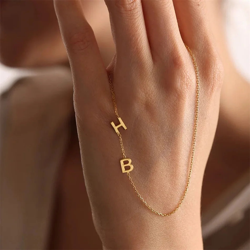 SUNIBI Custom Name Necklace for Woman 26 Letter Plain Pendant Choker Charm Patchwork Gold Color Necklace Women Fine Jewelry Gift