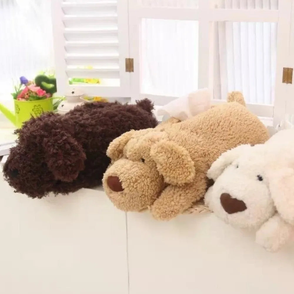 Multi-functional Cartoon Dog Tissue Box Soft Comfortable Paper Container Creative Tissue Cover Living Room