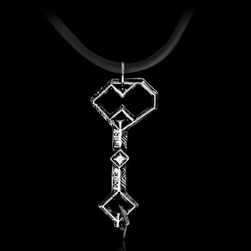 Fashion Oak Shield Treasure Key Of Lonely Mountain Necklace Feimeng Jewelry Thorin Oakenshield Key Necklace Men Woman Collar