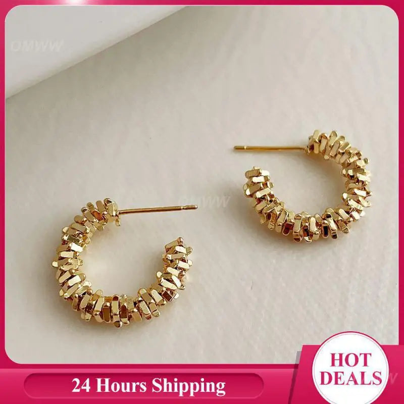 Earrings 2023 New Irregular Statement Jewelry New Fashionable Exclusive Circle High-end Pin Modern Fashion Ins Popular Design