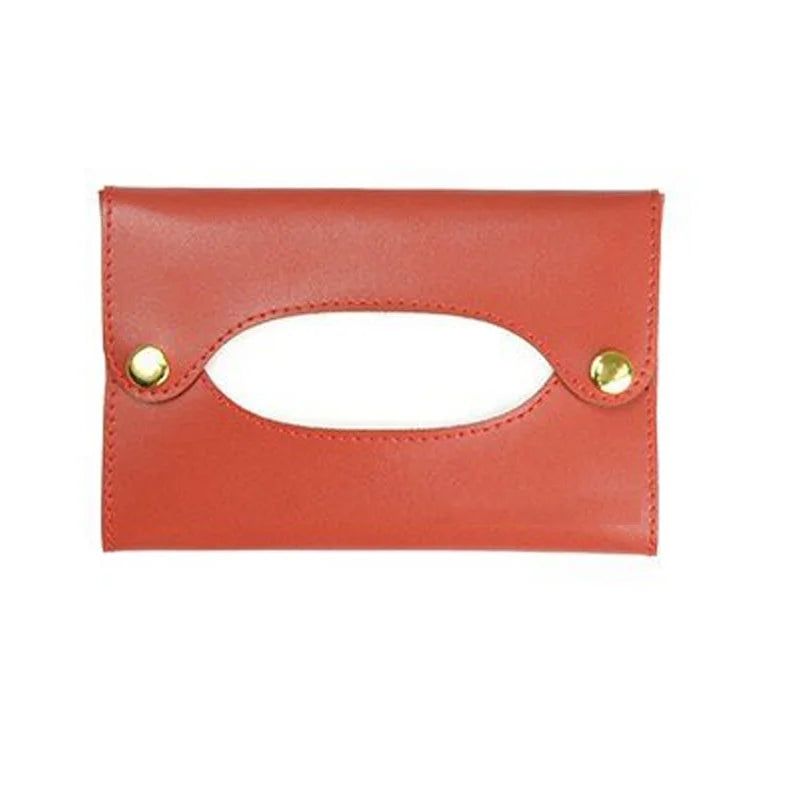 Japanese Style Simple Leather Tissue Bag Small Portable Storage Cover Detachable Towel Organizers Box Wet Wipes Dispenser