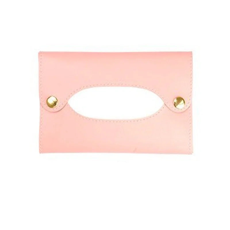 Japanese Style Simple Leather Tissue Bag Small Portable Storage Cover Detachable Towel Organizers Box Wet Wipes Dispenser