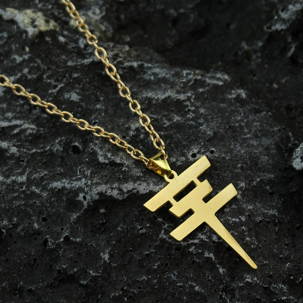 Tokio Hotel Pendant Necklace for Men Women Kpop Collar Collares Para Mujer Choker Stainless Steel Jewelry Korean Fashion Chain