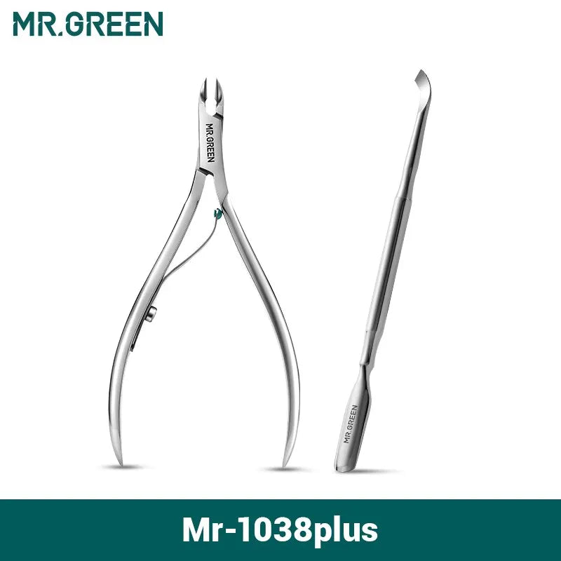 MR.GREEN Stainless Steel Nail Cuticle Nipper and Trimmer Tool for Manicure and Dead Skin Removal