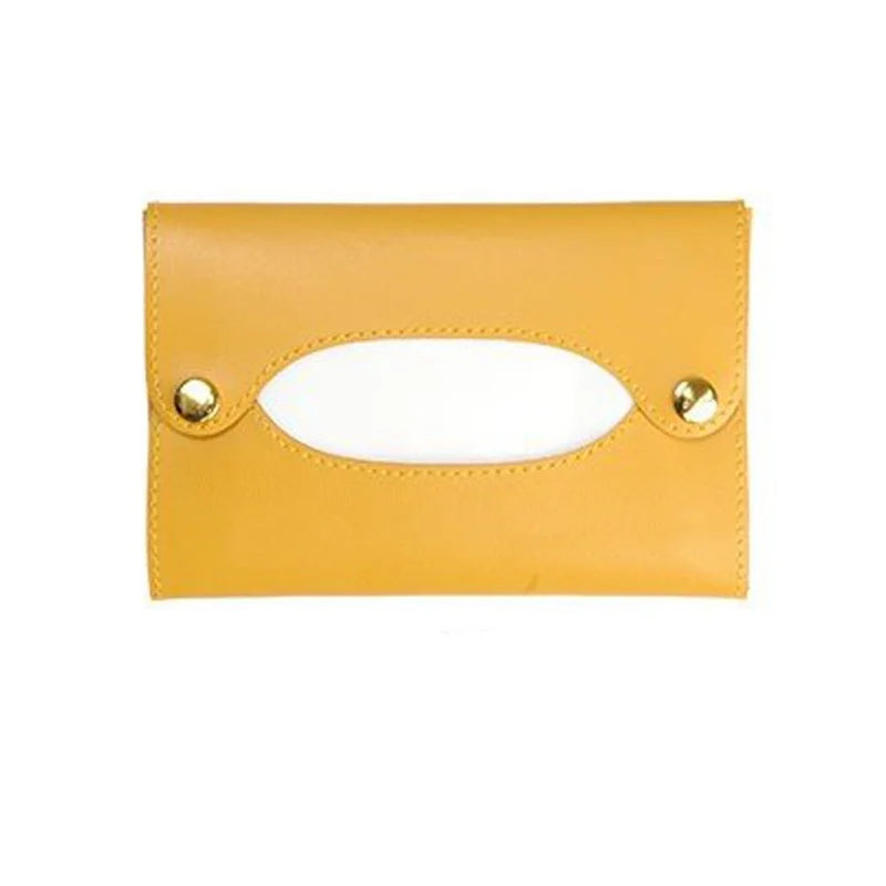 Japanese Style Simple Leather Tissue Bag Small Portable Storage Cover Detachable Towel Organizers Box Wet Wipes Dispenser