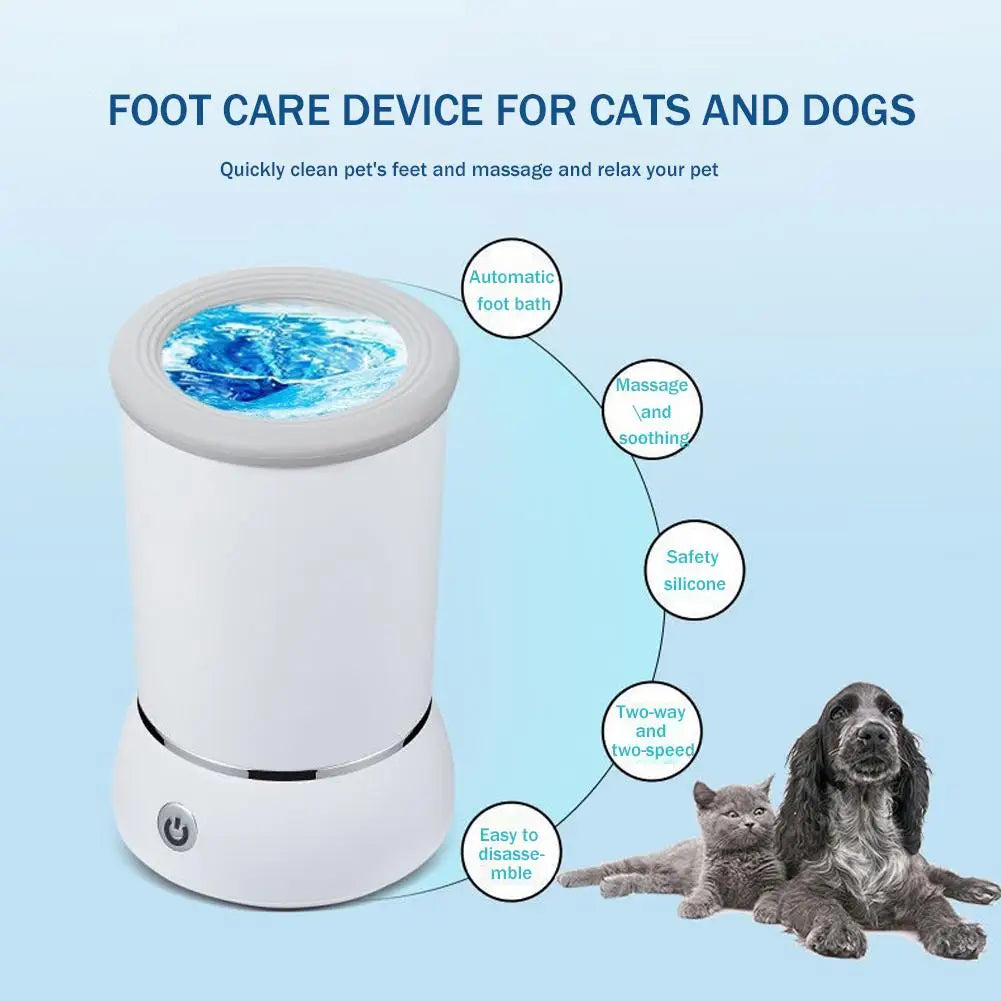 Automatic Dog Paw Cleaner - Electric USB Charging Pet Foot Washer for Small, Medium, and Large Breeds