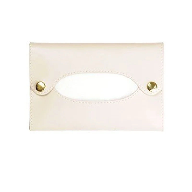 Japanese Style Simple Leather Tissue Bag Small Portable Storage Cover Detachable Towel Organizers Box Wet Wipes Dispenser