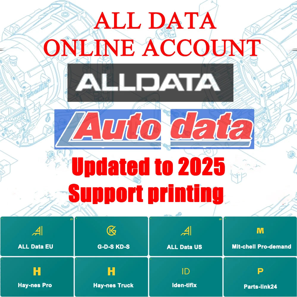 2025 Alldata Repair Full Version Online Account Auto Data All data Access Car diagnostic Software Workshop Essential Tool