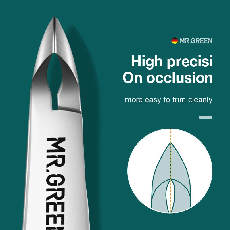 MR.GREEN Stainless Steel Nail Cuticle Nipper and Trimmer Tool for Manicure and Dead Skin Removal