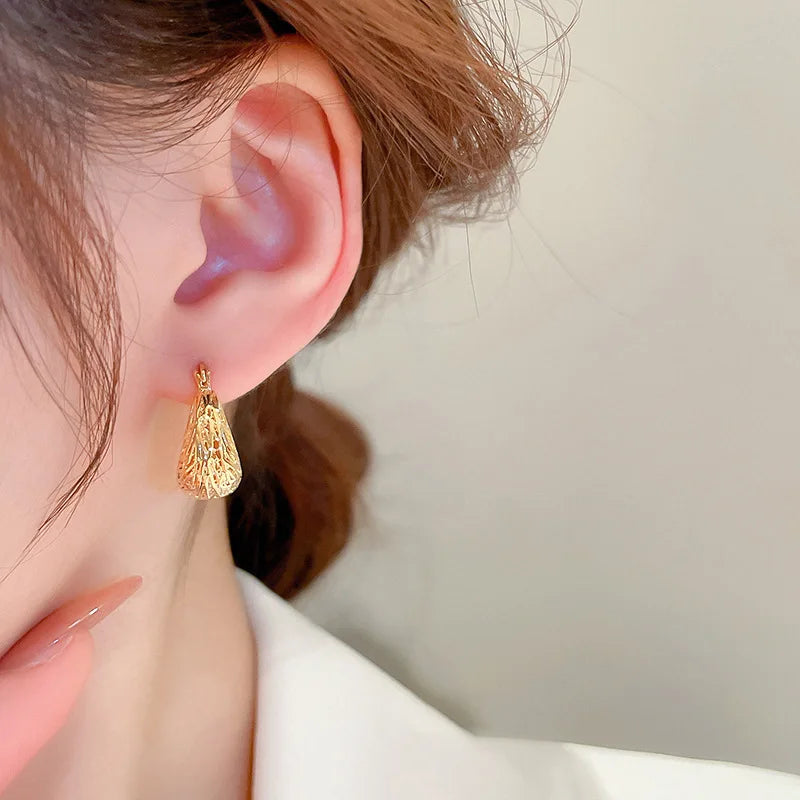 Fashion Korean Design Hoop Earrings for Women Girls Accessories Daily Wear Chic Jewelry e1253