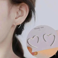 Fashion Vintage Gold Hoop Earrings - Korean Silver Color Oval Design 13
