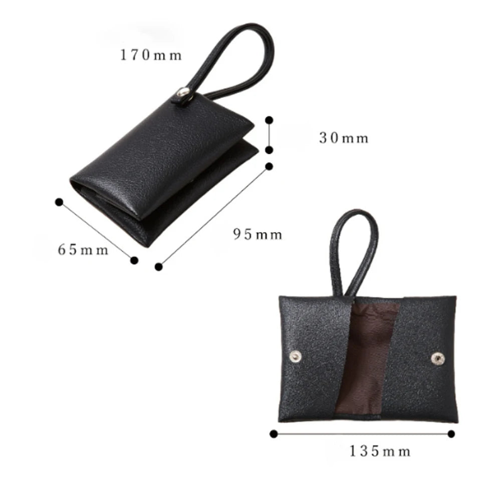 Pocket Tissue Bag Reusable Tissue Travel Pouch Tissue Storage Bag Paper Pu Leather Case Sanitary Bags For Bathroom Small Items