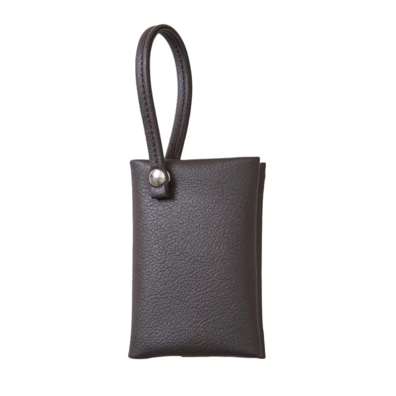 Pocket Tissue Bag Reusable Tissue Travel Pouch Tissue Storage Bag Paper PU Leather Case Sanitary Bags For Bathroom Small Items
