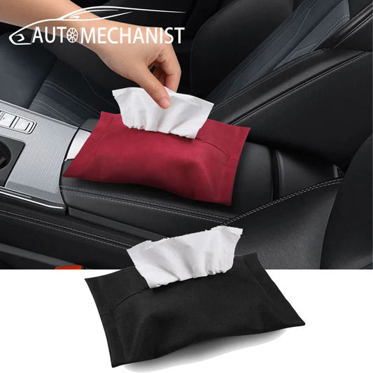 SEAMETAL Car Tissue Storage Bag Interior Auto Paper Towels Bag Hanging Seat Back Organizer Anti Scratch Tissue Container Goods